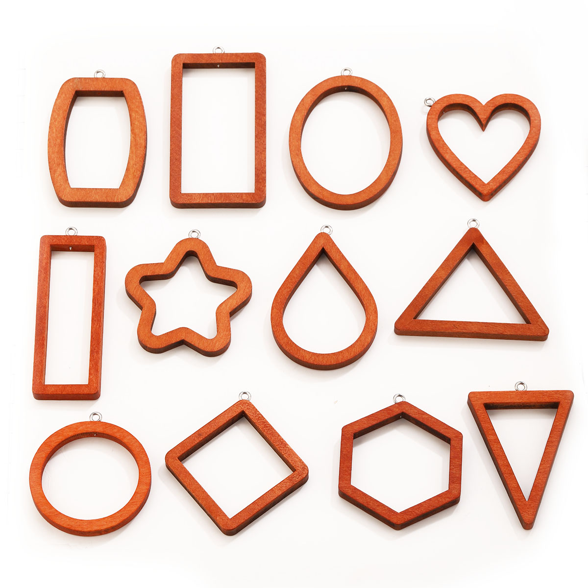 Resin Craft Projects - 10PCS Dijes Geométricos de Madera Triangulares
