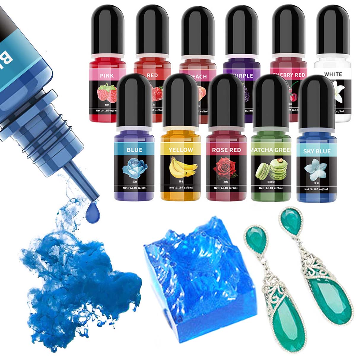 5ml/botella de pigmento de res - Epoxy Uv Resin Kit reseña y precio